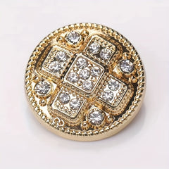 4pcs Plaid Inlaid Artificial Diamond Dress Tie Shirt Studs