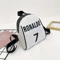 Mini School Bag Travel Backpack Number Print Snack Bag Letter Print Shell Bag