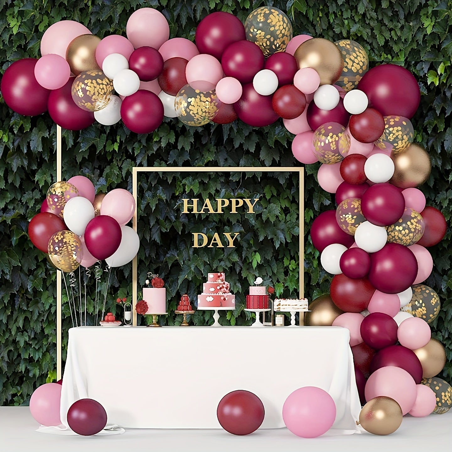 60pcs Burgundy Red Party Latex Balloons 5inch Wine Red Balloons