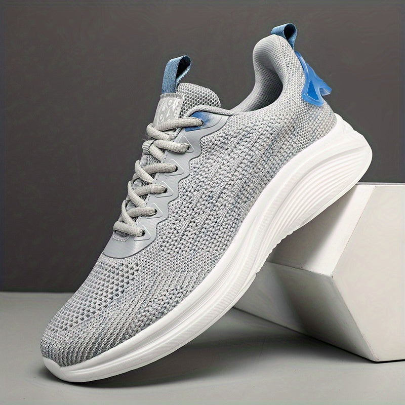 Men's Casual Lace-up Tennis Shoes, Comfortable and Breathable