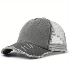 Vintage Distressed Baseball Cap Mesh Trucker Hat Summer Visor Cap Dad Hat