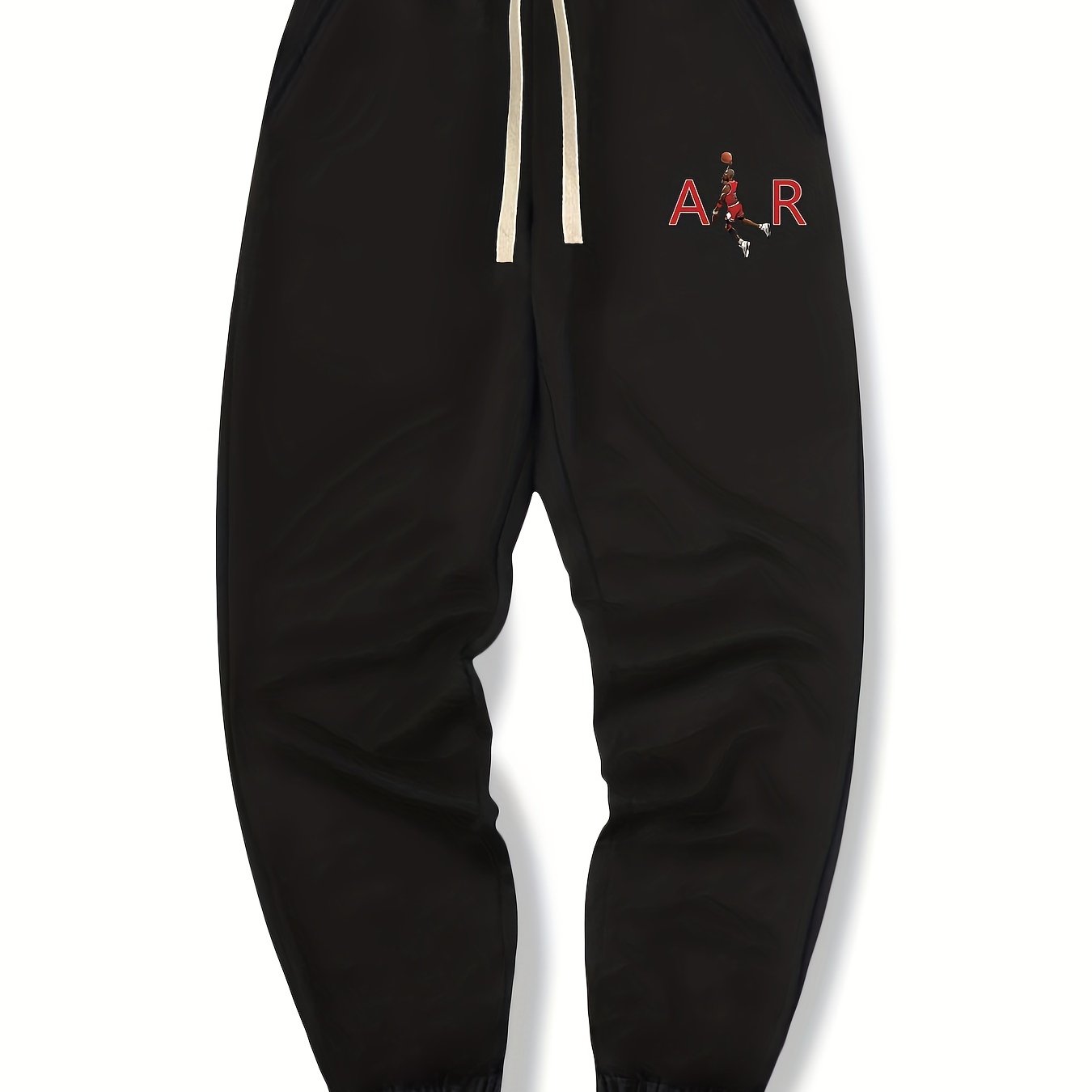AIR Print Drawstring Sweatpants Loose Fit Pants Men's Casual Joggers
