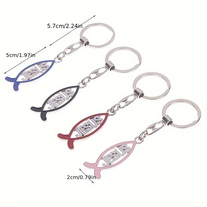 Fish Keychain Metal Charm Pendant Decoration Gift