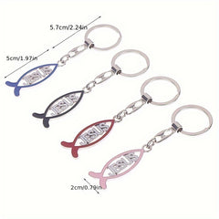 Fish Keychain Metal Charm Pendant Decoration Gift