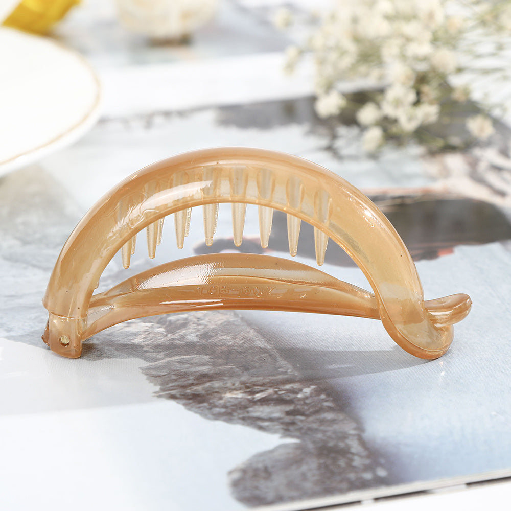 Translucent Hair Clip Girl Banana Clip Vertical Clip Ponytail Clip