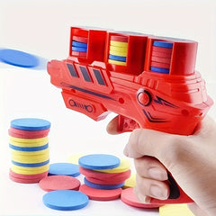 2pcs Soft Bullet Flying Disc Gun for Dual Player Battle Toy Gun Themed Party