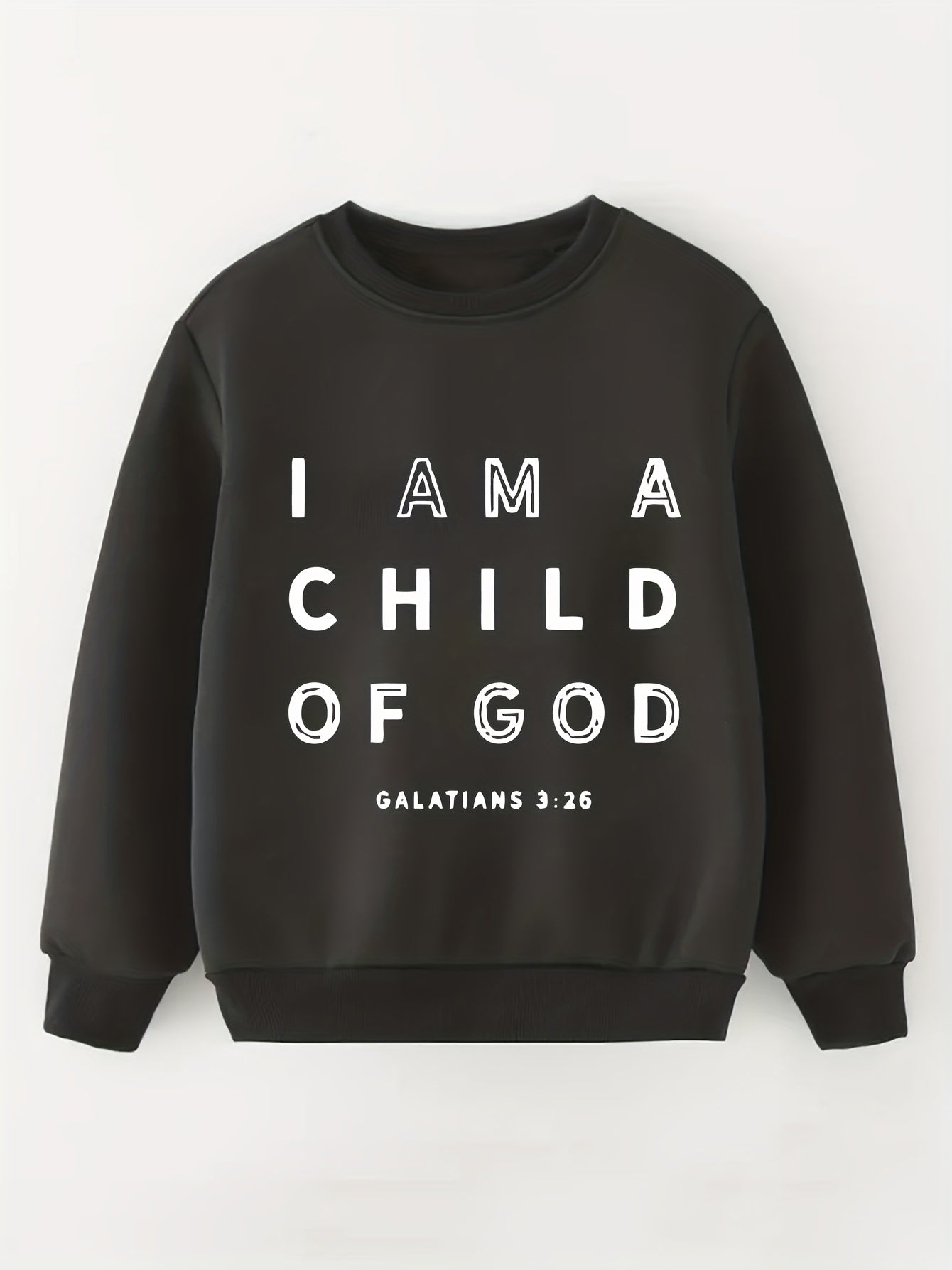Graphic Girls Round Neck Sweatshirt Toddler Kids Tops Pullover