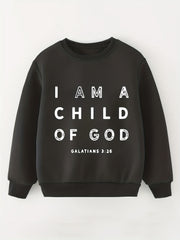 Graphic Girls Round Neck Sweatshirt Toddler Kids Tops Pullover