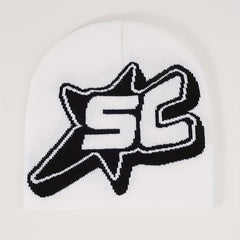 Y2K Jacquard Hip Hop Knit Beanie Hat Unisex Warm Couple Skull Hats