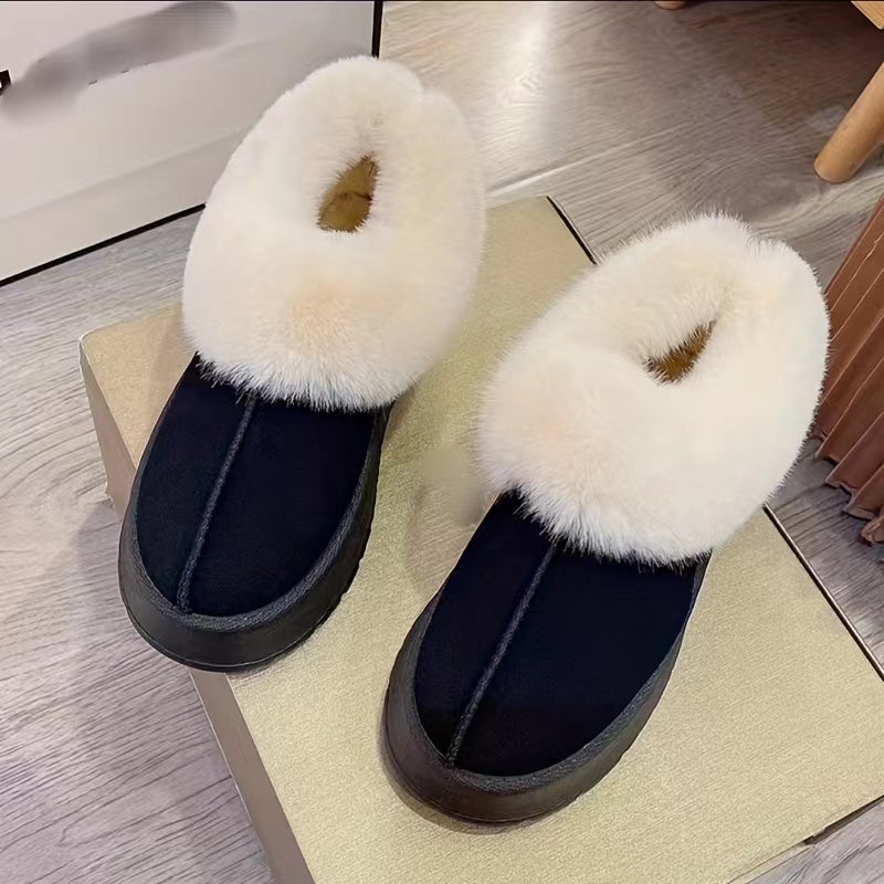 Women's Non-slip Snow Boots Shallow Mouth Comfortable Thickened Wear-resistant