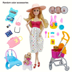 Pregnant Doll Playset with Accessories for Creative Play