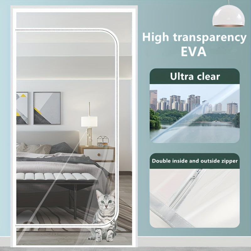 Insulation Door Curtain Zipper Door Cover - Prevent Cold Air