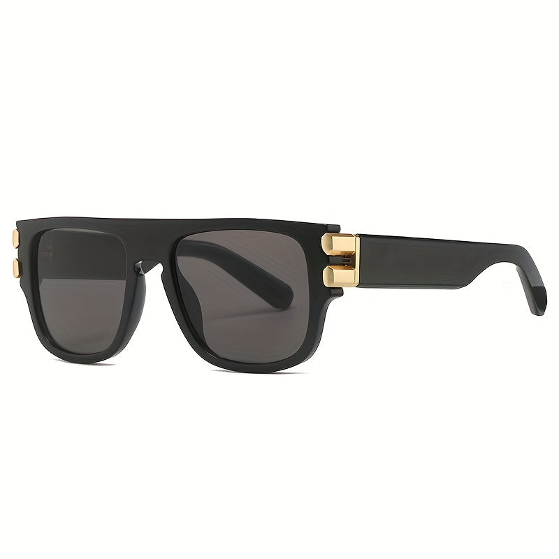 Men's Large Frame Block Sunglasses for Street Photography Holiday Party