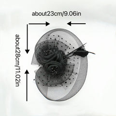 Mesh Fascinator Hair Clip Hat Bowler Feather Flower Veil Wedding Party Hat