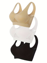 3 Pack Women's Plus Size Sports Bra Set