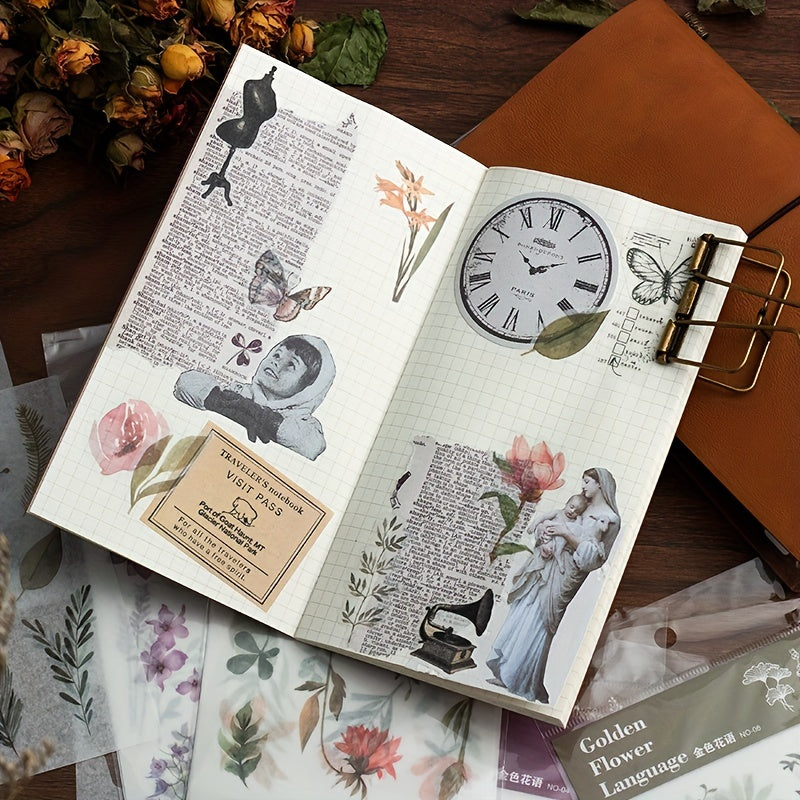 3-Pack Golden Flower Language Stickers