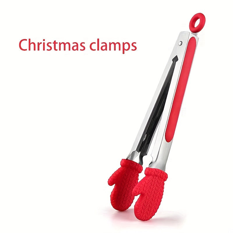 4pcs Christmas Food Clips Silicone Multifunctional Kitchen Clips