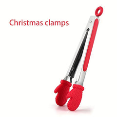 4pcs Christmas Food Clips Silicone Multifunctional Kitchen Clips