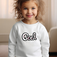 Girls Pattern Crew Neck Long Sleeve Sweatshirt For Spring Fall