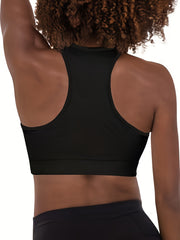 Tropical Print Racer Back Sports Bra