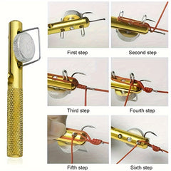 Aluminum Fishhook Knot Tying Device Fishing Line Hook Tier