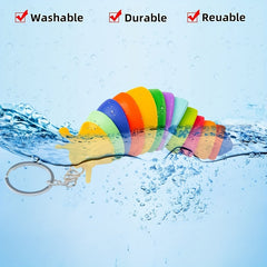 3pcs Fidget Slug Key Chain Toys 3D Articulated Stress Relief Flexible Hand Toy