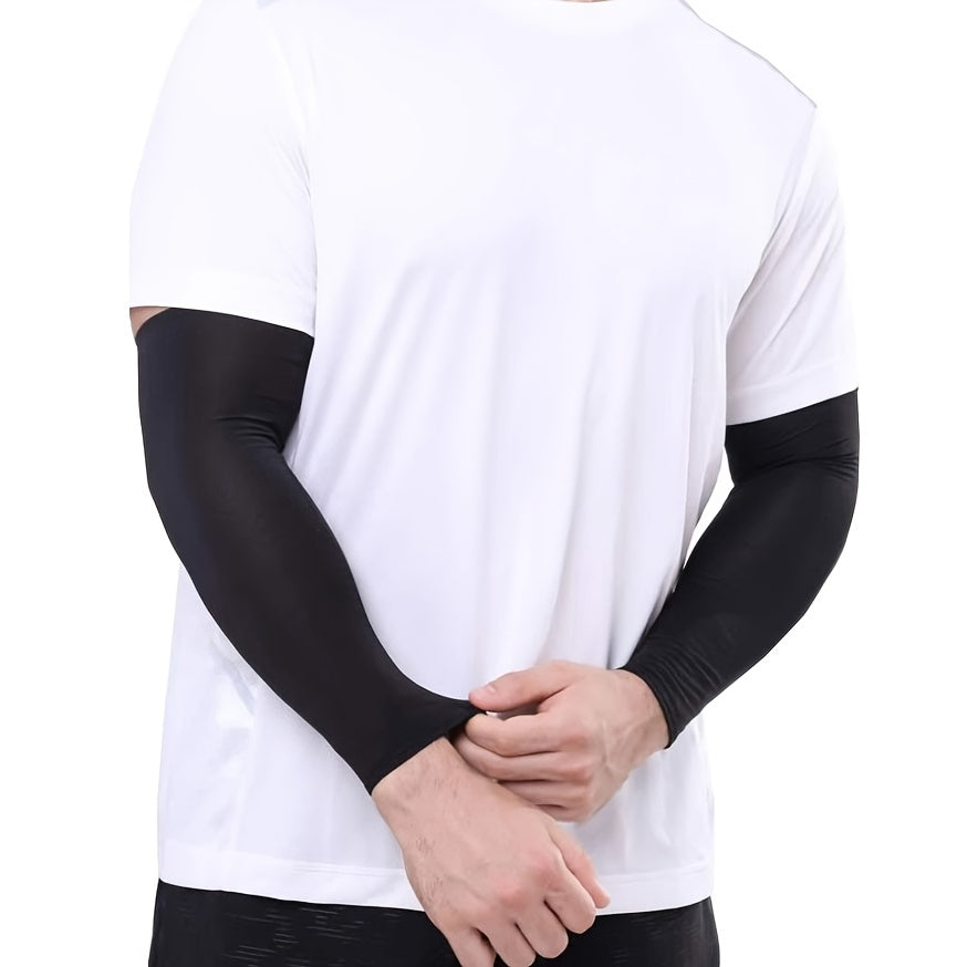 Ice Silk Sunscreen Armguards for Cycling and Outdoor Travel