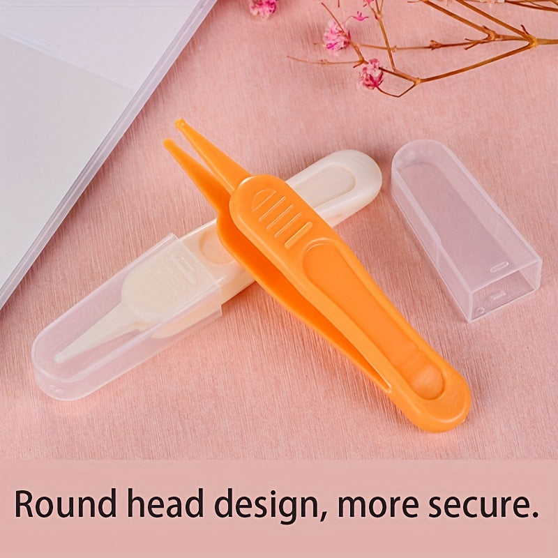 5pcs Baby Booger Clips Round Head Cleaning Tweezers