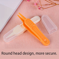 5pcs Baby Booger Clips Round Head Cleaning Tweezers
