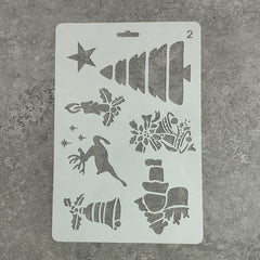 Christmas Lace Ruler Diy Photo Album Material Painting Stencil Hand Account Tool