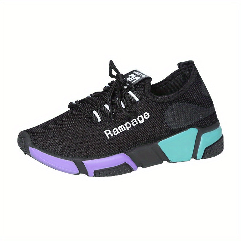 Women's Knit Sneakers Casual Lace Up Outdoor Shoes Lightweight Trainers