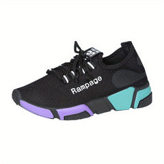 Women's Knit Sneakers Casual Lace Up Outdoor Shoes Lightweight Trainers