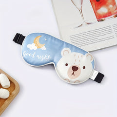 Cartoon Animal Eye Mask Blackout Soft Adjustable Blindfold Nap Travel Rest