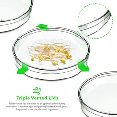 20-Pack Sterile Cultivation Plates with Covers 90mm x 15mm