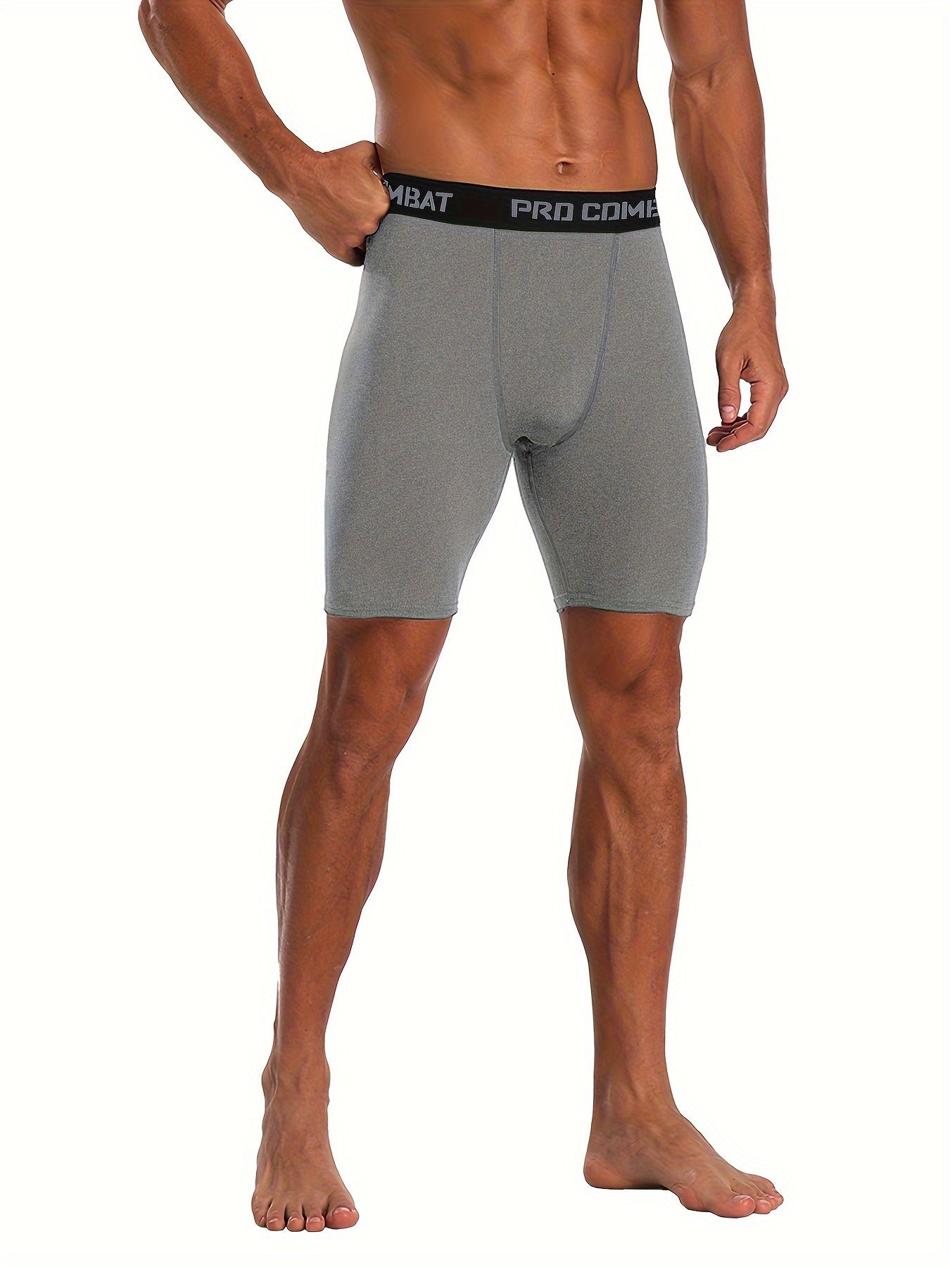 3pcs Men's Compression Shorts High Stretch Base Layer for Sports Gym