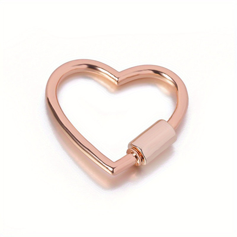 Heart Shape Screw Buckle Alloy Bracelet DIY Backpack Key Ring