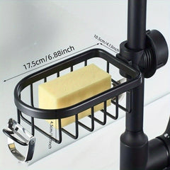Kitchen Sink Drain Rack Sponge Storage Holder Soap Aluminum Drainer Shelf Basket