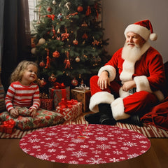 Red Christmas Tree Skirt Xmas Decoration Indoor Outdoor Holiday Decor