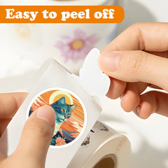 500pcs Cat Stickers Roll Vinyl Stickers for Scrapbook Laptop Bumper Skateboard