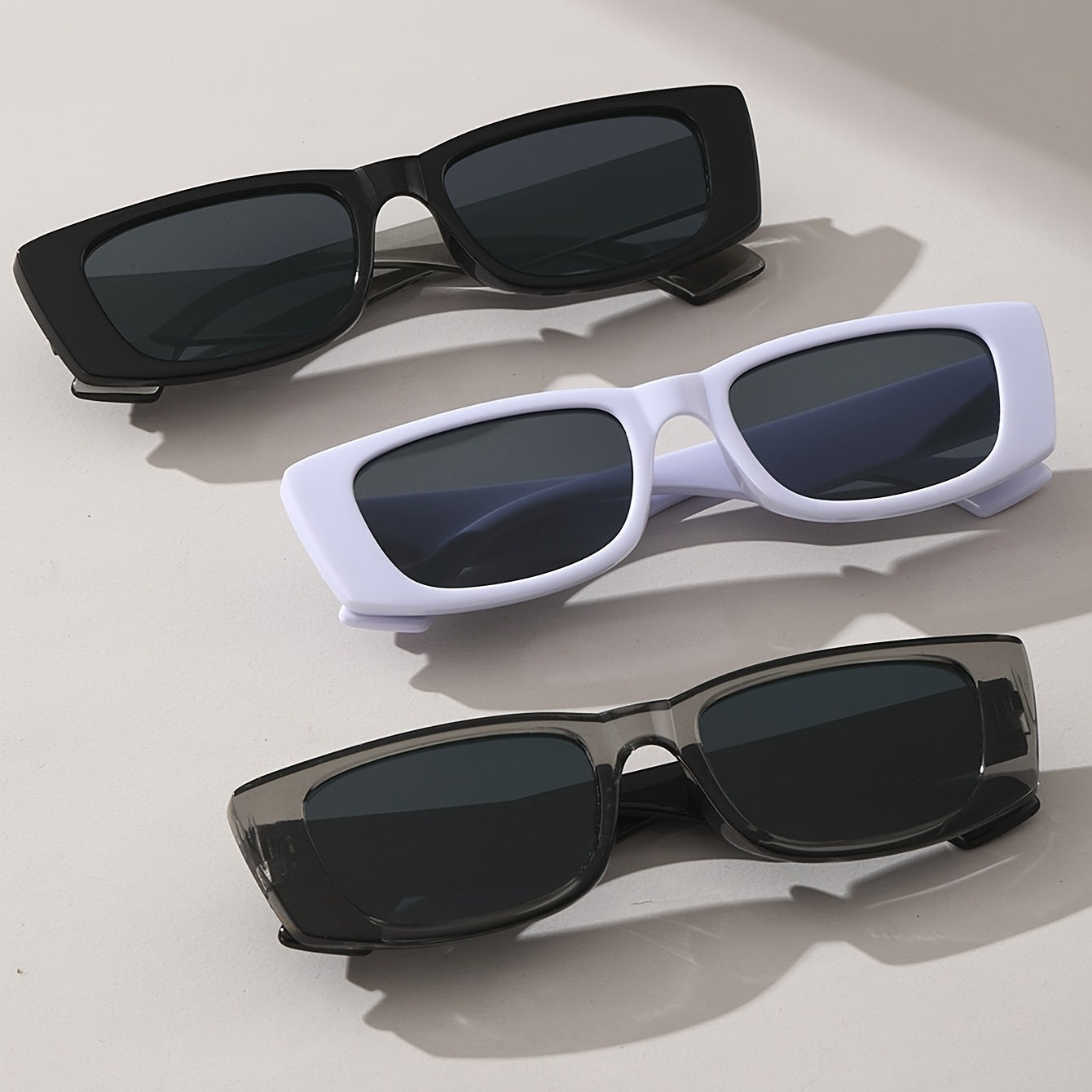 Y2K Rectangle Sunglasses UV400 Sun Shades for Driving Beach Travel