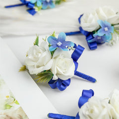 Men Wedding Boutonniere Set Groom & Groomsmen Prom Corsage