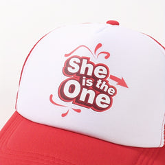 2pcs Couple Trucker Hat Mesh Breathable Baseball Cap Block Adjustable Sun Hats