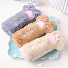 Adorable Cat Claw Pen Bag Plush Large Capacity Stationery for Students
