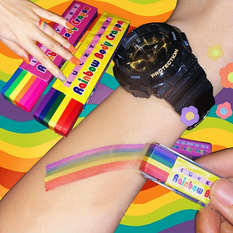 Disposable Tattoo Painting Stick Rainbow Face Body Painting Waterproof