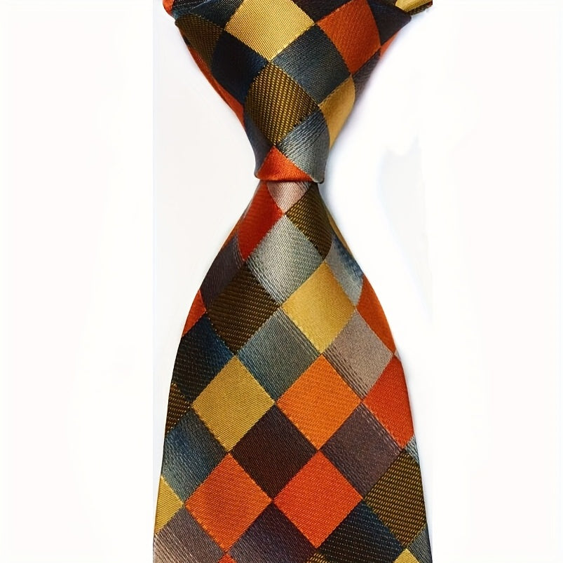 Men's Plaid Necktie Classic Pattern Wedding Business Tie