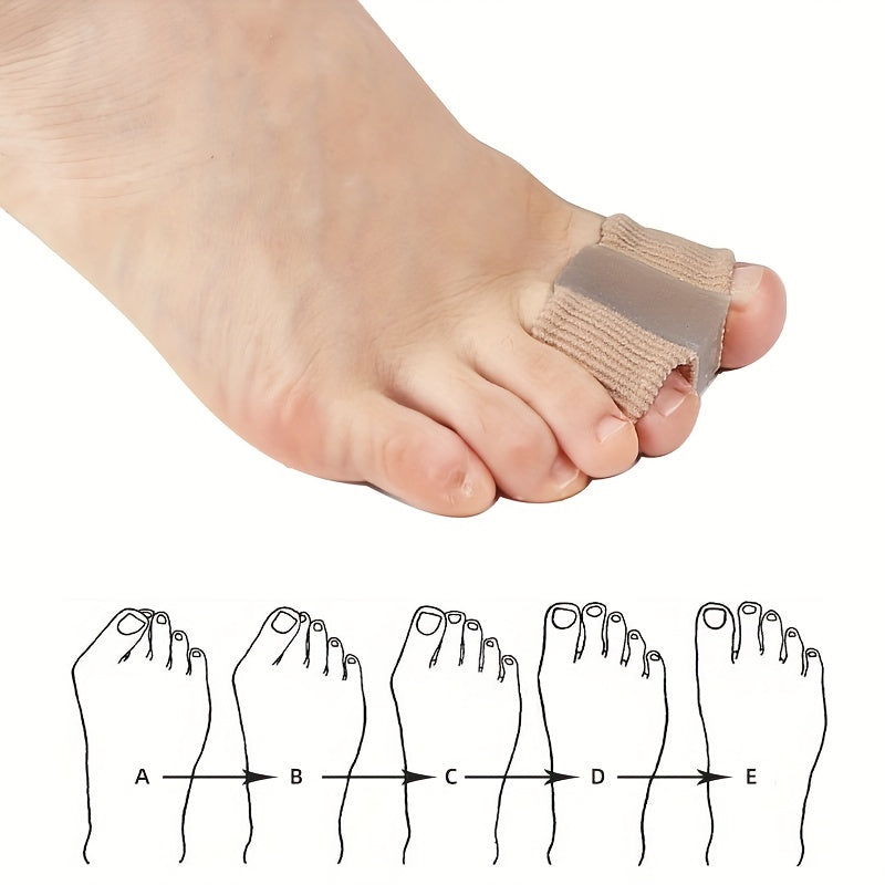 Silicone Forefoot Pad Toe Separator Double Hole Sleeve Toe Orthotics