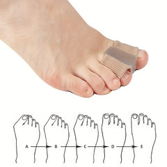 Silicone Forefoot Pad Toe Separator Double Hole Sleeve Toe Orthotics