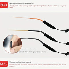 Stretchy Silicone Glasses Strap Non Slip Eyewear Retainer Lanyard