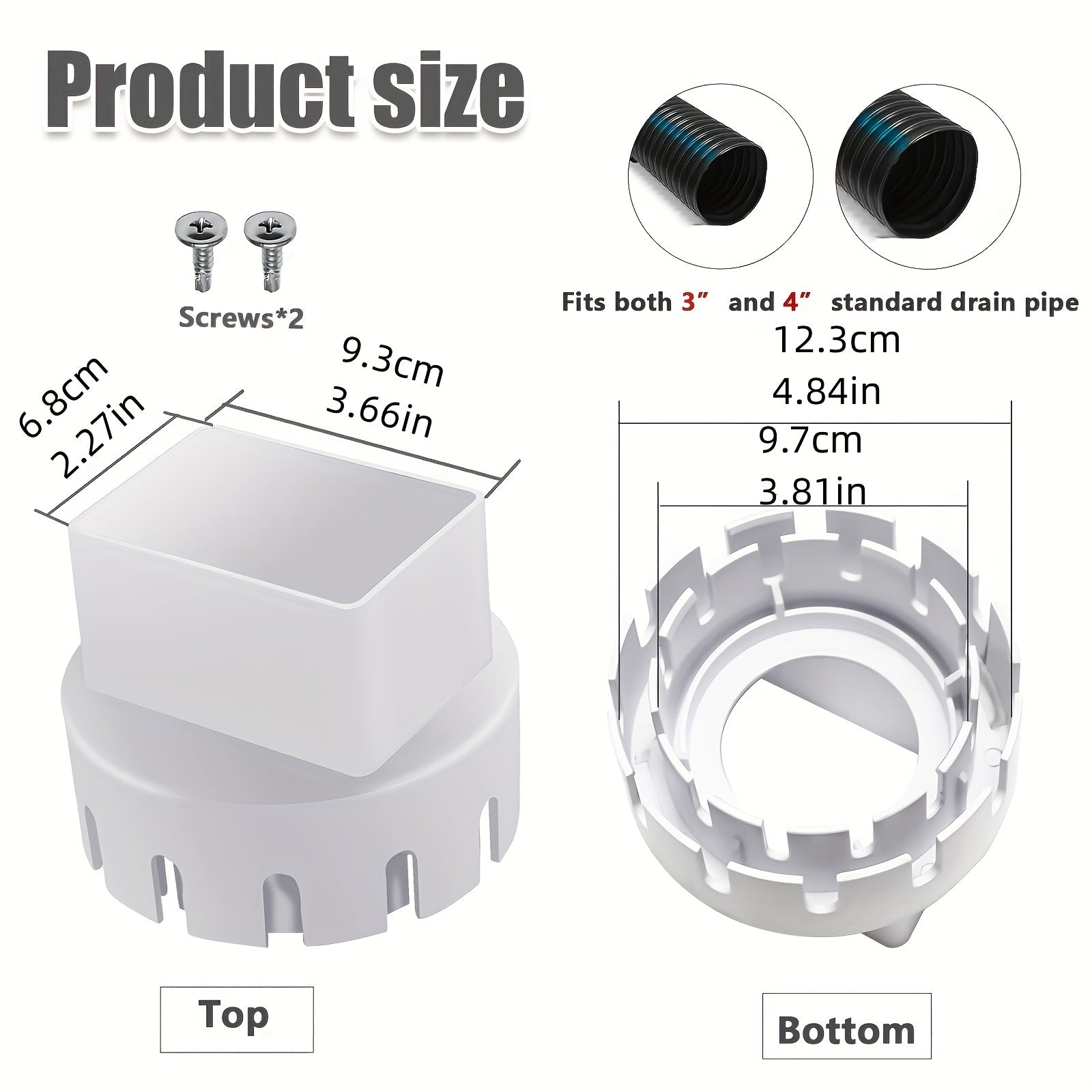 Upgrade Your Rain Gutter System w/ 1pc Downspout Adapter Drain Fittings