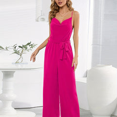 Sleeveless Cowl Neck Jumpsuit Wide Leg Cami - Spring & Summer Style